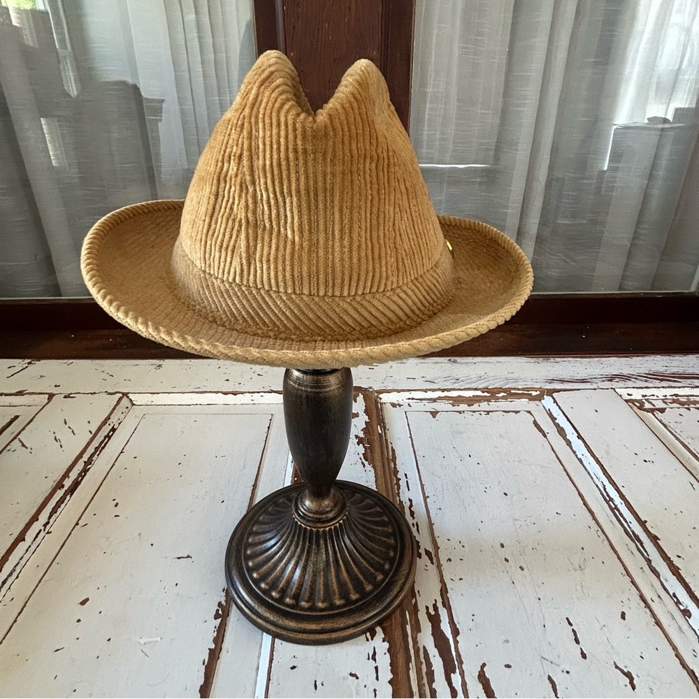 Vintage Vendome Corduroy Fedora Greenwich Village NYC Medium Made in USA